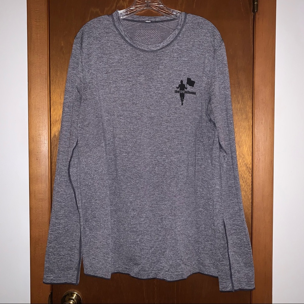 Men’s L LULULEMON Metal Vent Tech The Hundred Mileman Athletic RODE THAT Top EXC